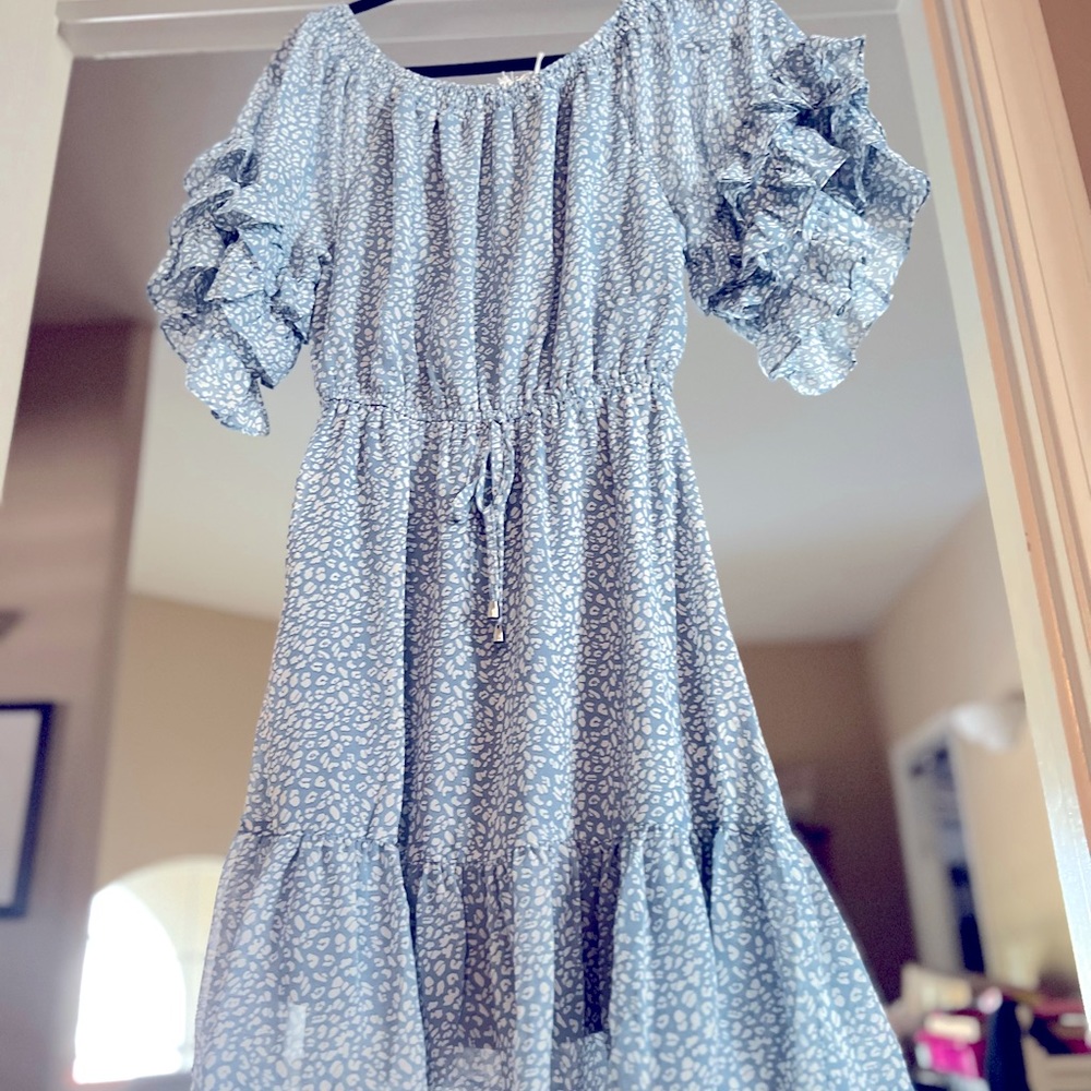 Off Shoulder Ruffle Summer Dress - Picture 3 of 6
